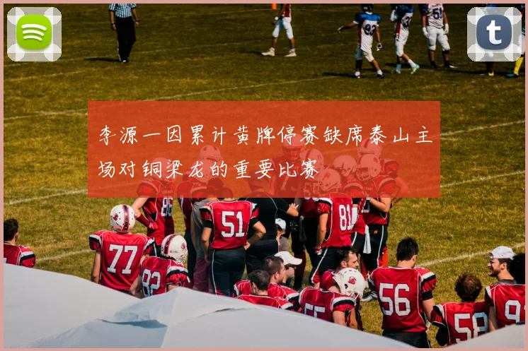 李源一因累计黄牌停赛缺席泰山主场对铜梁龙的重要比赛